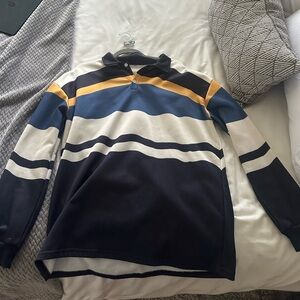 Men’s Striped Long Sleeve Polo Shirt